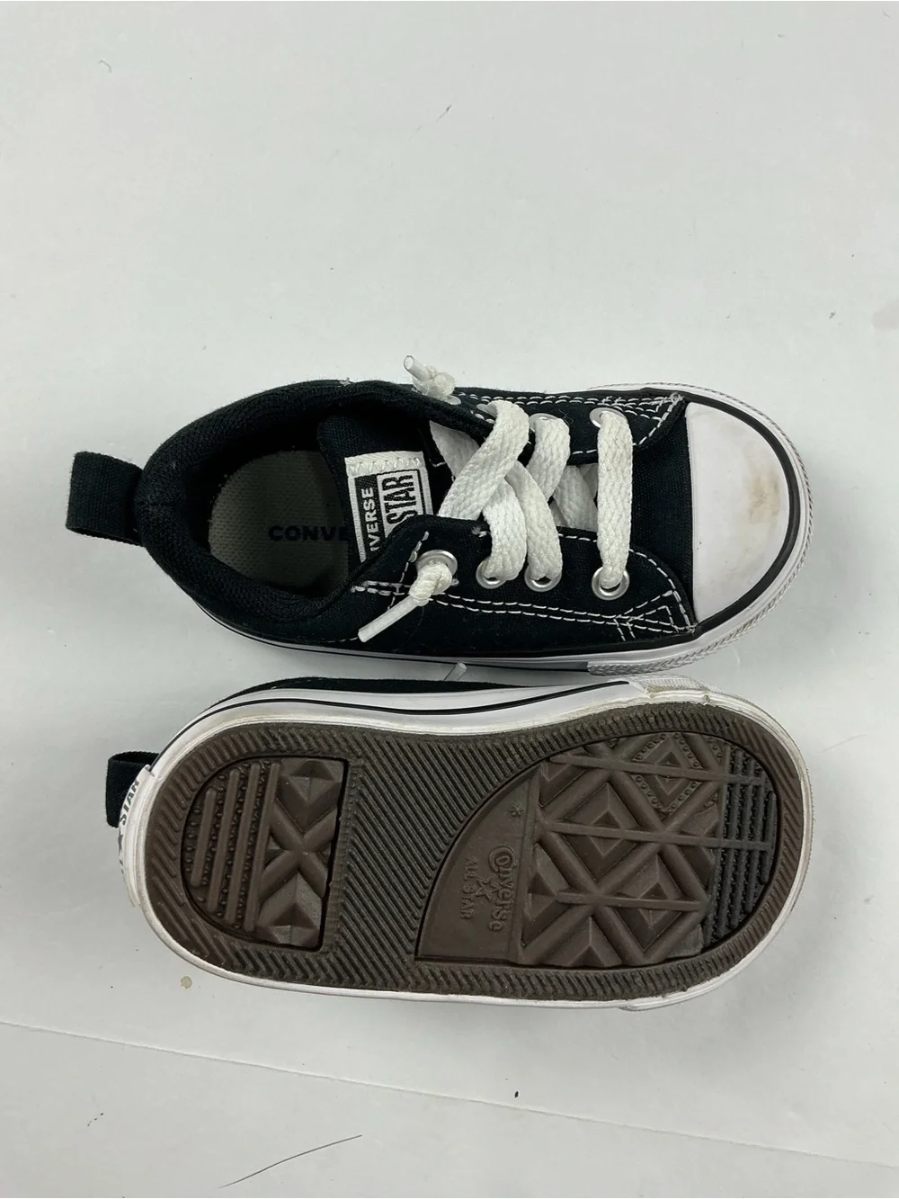 Converse Kids Black and White Low Top Sneakers